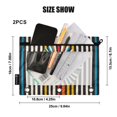 thumbnail image 4 of FORMRS 2 Pack Pencil Pouch for 3 Ring Binder with Clear Window Zipper Case, Geometric Stripes, 4 of 6