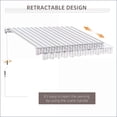 thumbnail image 3 of Retractable Patio Awning 10' x 8', Manual Crank UV Water Resistant for Deck Balcony Yard | Beige | Aluminum, 3 of 8