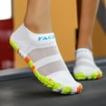 thumbnail image 2 of lnmuld Men Women Five Toe Water Shoes Knit Barefoot Socks for Swim Beach Yoga Cycling Color:White,Size:41, 2 of 9