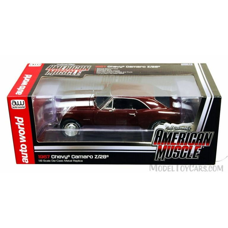 【はこぽす対応商品】 Z/28, Camaro Chevy 1967 Madeira ERTL World Auto - Maroon 乗用車