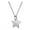 Silver, variant on 304 Stainless Steel Pendants Necklaces Chains Star Gold Silver 16.3'' 1Mm P377