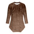 thumbnail image 3 of SOOMLON 3/4 Length Sleeve Womens Tops Petite Tunic Cotton Tops Dressy Casual Crew Neck Shirts Cute Flowers Print T Shirts 2025 Trendy Spring Summer Ladies Tops Loose Fit Outfits Pullover Brown L, 3 of 7