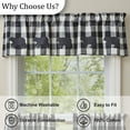 thumbnail image 5 of Park Designs Black Buffalo Check Bear Applique Valance 14"L, 5 of 6