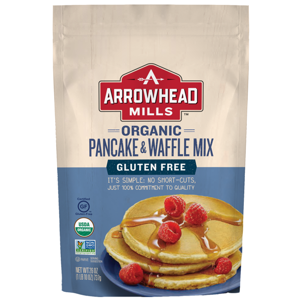 Arrowhead Mills Organic GlutenFree Pancake & Waffle Mix, 26 oz