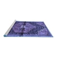 thumbnail image 2 of Ahgly Company Machine Washable Indoor Round Persian Blue Traditional Area Rugs, 5' Round, 2 of 4