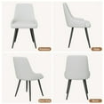 thumbnail image 5 of Hawsaiy PU leather Dining Chairs Set of 2 with Durable Metal Legs,White, 5 of 7