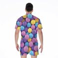 thumbnail image 2 of Sweet Candy Ball Pattern Short Sleeve Men'S Rompers Casual Summer Jumpsuits Outfit, 2 of 4