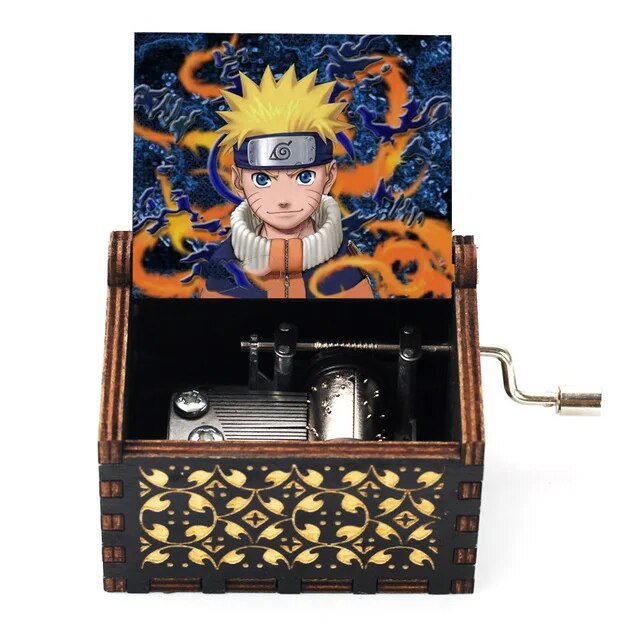 Caja de música con manivela, temática de Anime, La Bella y La Bestia, Demon Slayer, una pieza, regalo de navidad feliz cumpleaños y