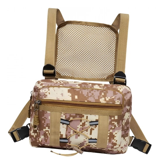 AOMRCOL Binocular Harness Chest Bag for Outdoor Climbing Large Capacity Carrier Pack Bino Harness with Rangefinder Pouch Yellow