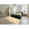 thumbnail image 4 of Ahgly Company Indoor Square Contemporary Sun Yellow Solid Area Rugs, 3' Square, 4 of 6