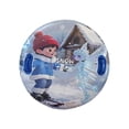 thumbnail image 4 of S SERENABLE Inflatable Snow Tube Cold Resistant Snow Sled for Holiday Outdoor Skiing Fun Style B, 4 of 9