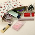 thumbnail image 5 of Floral Makeup Bag Large Capacity Makeup Pouch for Coin Purse Foundations Lipsticks Brushes Beige Red, 5 of 7