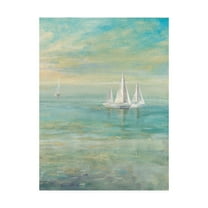 Trademark Fine Art 'Sunrise Sailboats II' Canvas Art by Danhui Nai