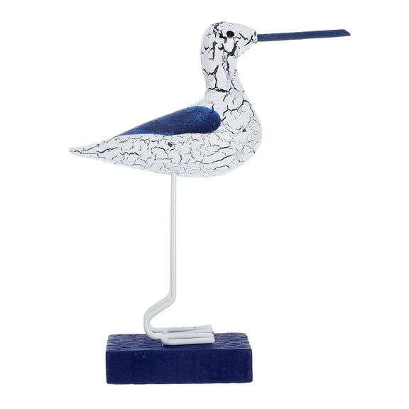 YUYUETIME Versatile Wooden Seagull Figurine for Home Garden Patio Hand Carved Mediterranean Design