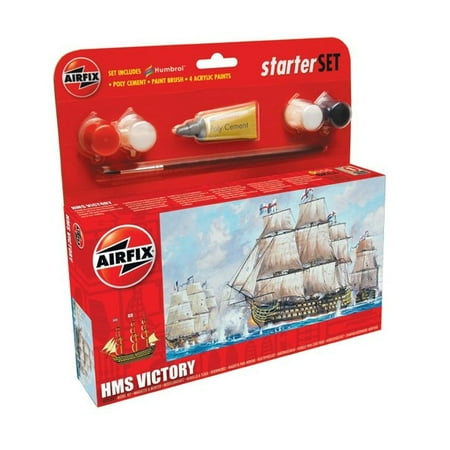 HMS Victory Sailing Ship (6â€L) Small Starter Set w/paint & (Best Hms Victory Model Kit)