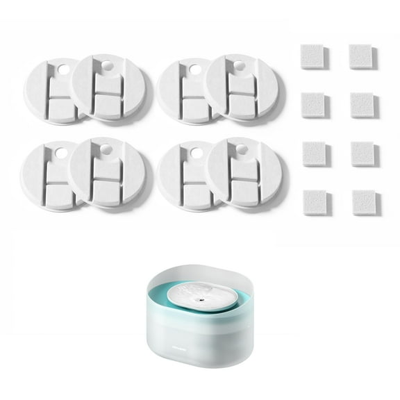 Petlibro Replacement Filters for Capsule HYZ01 Dog Fountain PLWF008, 4 Month Set of Filters for Dog Water Dispensers, 8 Count Pack, White