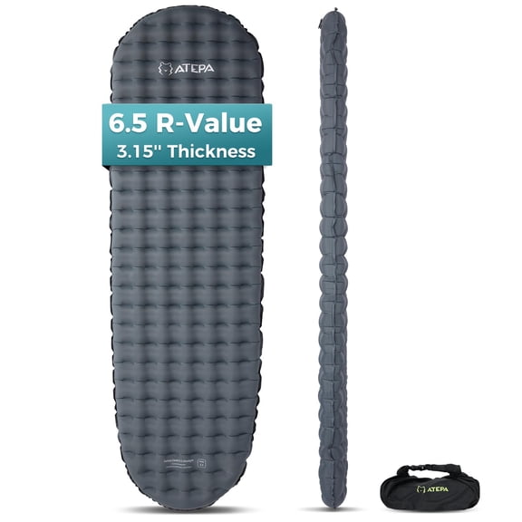 ATEPA ThermAir Sleeping Pad, 6.5 R-Value Air Mattress, Insulated