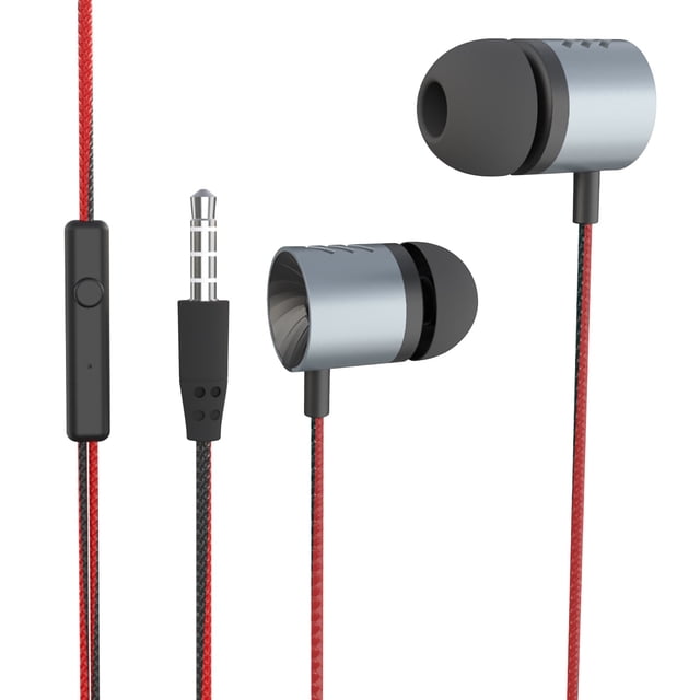 3.5mm Wired In-Ear Headphones: Stereo Sound, Mic, Multi-Function Buttons, Compatible with iOS/Android, Comfortable