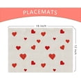 thumbnail image 5 of White Love Hearts Valentine’s Day Placemats Set of 4 Cloth Table Mats 12 x 18 Inch Party Home Dining Decor Table Decorations, 5 of 5