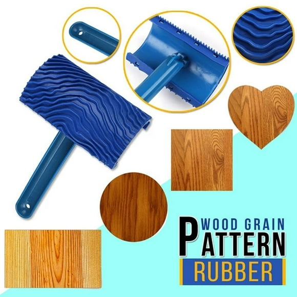 Lloopyting Big Deals! Sand Paper Pattern Wall Brushing Paint Art Embossed Wallpaper Roller Art Wood Tools Home Improvement Cleaning Brush Blue