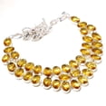 thumbnail image 3 of Citrine Topaz Oval Shape Gemstone Handmade Anniversary Gift Necklace Jewelry Set, 3 of 6