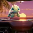 thumbnail image 2 of Kieccall Acrylic Flat Cute Shy Turtle Car Pendant Ornament, 2D Hanging Charm for Rearview Mirror and Backpack, Fun Car Interior Decoration, 2 of 6