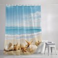 thumbnail image 5 of Shower Curtains for Bathroom-72"x84",Beach Conch Starfish Summer Ocean Waterproof Bath Curtain Grommet Shower Curtain Set with Hooks,, 5 of 9