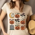 thumbnail image 4 of Pumpkin Spice Halloween Shirt | Cute Ghost and Jack O’Lantern Fall Tee, Natural, Size M, 4 of 6