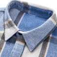 thumbnail image 5 of Mens Shirts Men Flannel Long Sleeve Casual Cotton Plaid Button Down Shirt Jacket with Lapel Neck Thick Heavyweight, 5 of 9