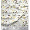 thumbnail image 1 of Soimoi White Georgette Viscose Fabric Tea Bag,Herbs & Lemon Slice Vegetable Print Fabric by the Yard 42 Inch Wide, 1 of 1
