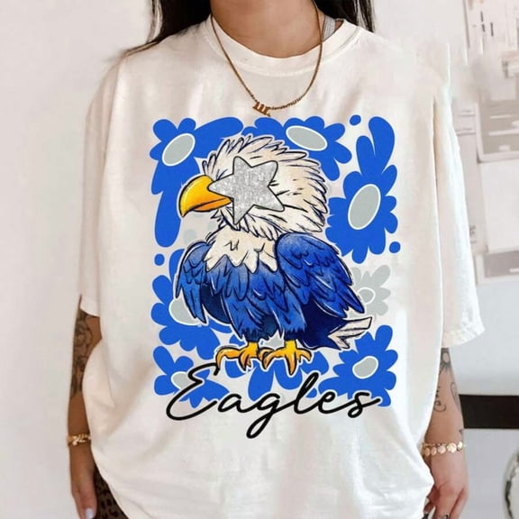 School Team Shirts, Mascot Shirts, School Spirit T-Shirt, Favorite Sports Team T-Shirt, Team Mascot T-Shirt, School Logo Shirt Oversized Shirts For Women,Spring Shirts For Women 2025