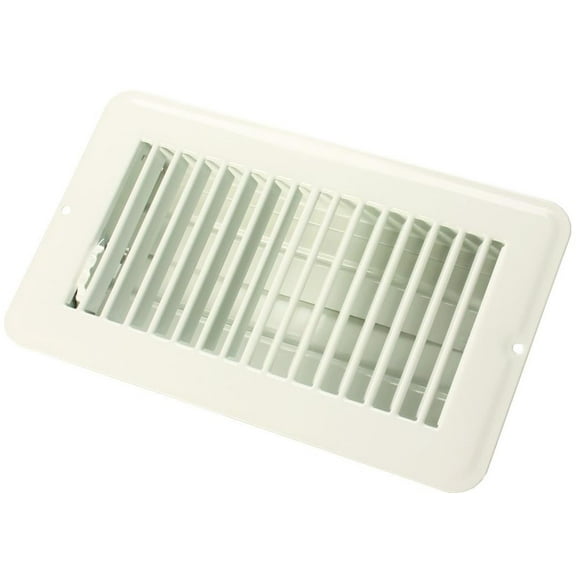 Jr Products 02 28965 Dampered Floor Register 4" X 8", White