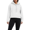 thumbnail image 4 of Enjoytime Women's Sweatshirt Fashion V-Neck Long Sleeve Pullover Hoodies Solid Color Cropped Sweatshirts Casual Loose Tops White M, 4 of 9