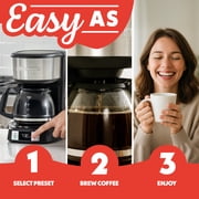 Gourmia 5 Cup Programmable Drip Coffee Maker with Brew Later, Black