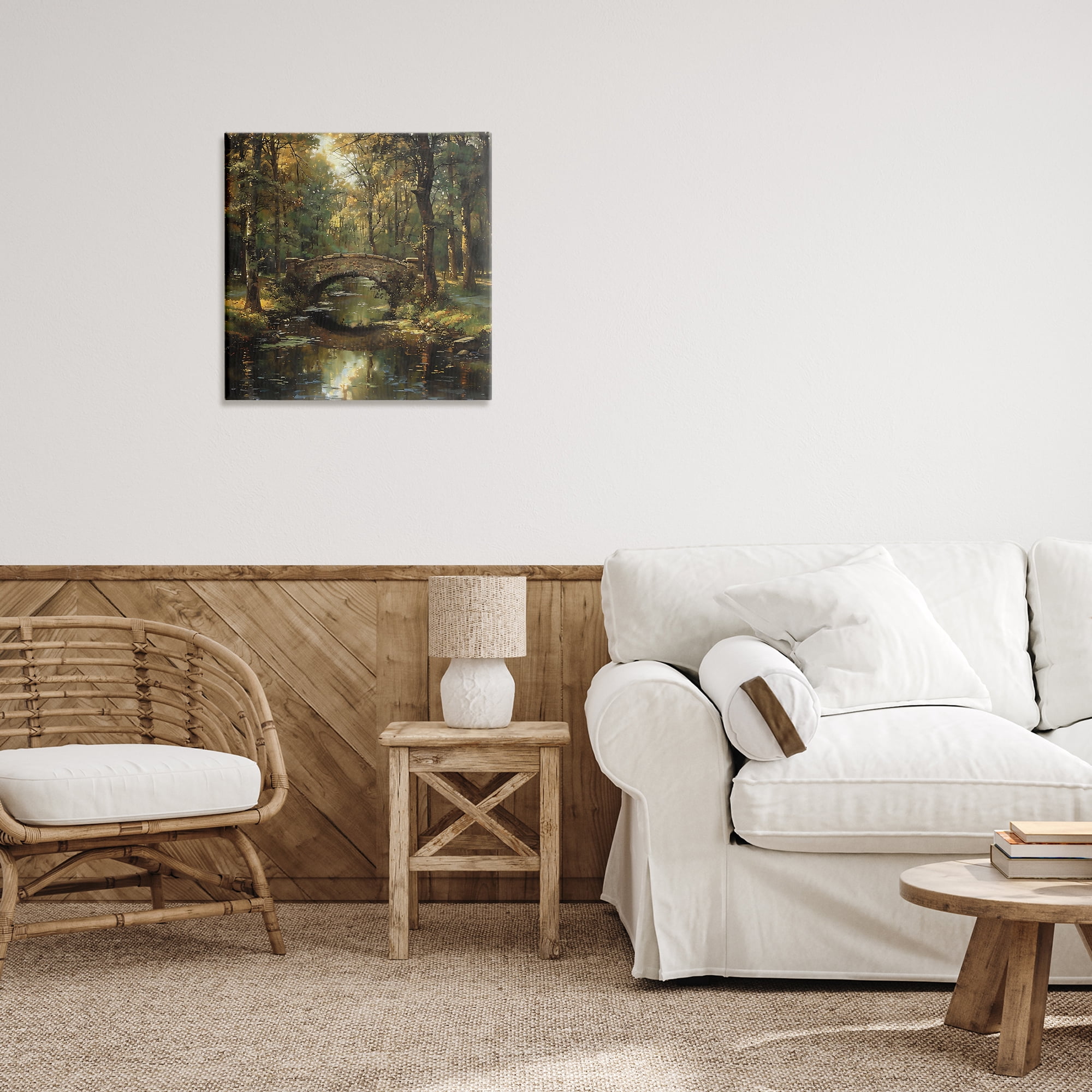Stupell Industries Forest Bridge in Autumn Light Canvas Wall Art, design by Creative Studio