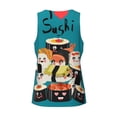 thumbnail image 5 of Gaeub I Love Sushi Men's Athletic Tank Top, Workout Sleeveless Shirts, Running Tank Tops for Gym, Running, Training - XX-Large, 5 of 9
