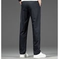 thumbnail image 4 of Leesechin Dress Pants for Men Business Loose Large Size Elastic Waist Cotton All-match Solid Color Clearance, 4 of 5