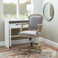 thumbnail image 2 of Linon Maybell High Back Office Chair with Adjustable Height and Swivel, Rustic Brown/Light Gray, 2 of 6
