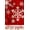 Red, variant on Let It Snow Winter Red Snowflakes Decoration Christmas Vertical Garden Flag Holiday Farmhouse Party Outdoor Yard Banner 12" x 18"