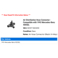 thumbnail image 2 of Air Distribution Hose Connector - Compatible with 1993 Mercedes-Benz 400SEL, 2 of 2