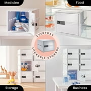 Lockabox One™ Opal White | Premium Lockable Storage Box | 10 Litre Combination Lock Box For Food, Medicine & Home Safety | BPA-Safe