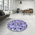 thumbnail image 3 of Ahgly Company Indoor Square Patterned Purple Amethyst Purple Area Rugs, 6' Square, 3 of 6
