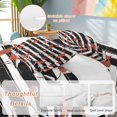 thumbnail image 2 of Christmas Cardinal Bird 4 Piece Duvet Cover Set Queen Size Winter Red Birds Black White Strips Soft Bedding Set Comforter Cover, 1 Duvet Cover 1 Flat Sheets and 2 Pillowcases, 2 of 9