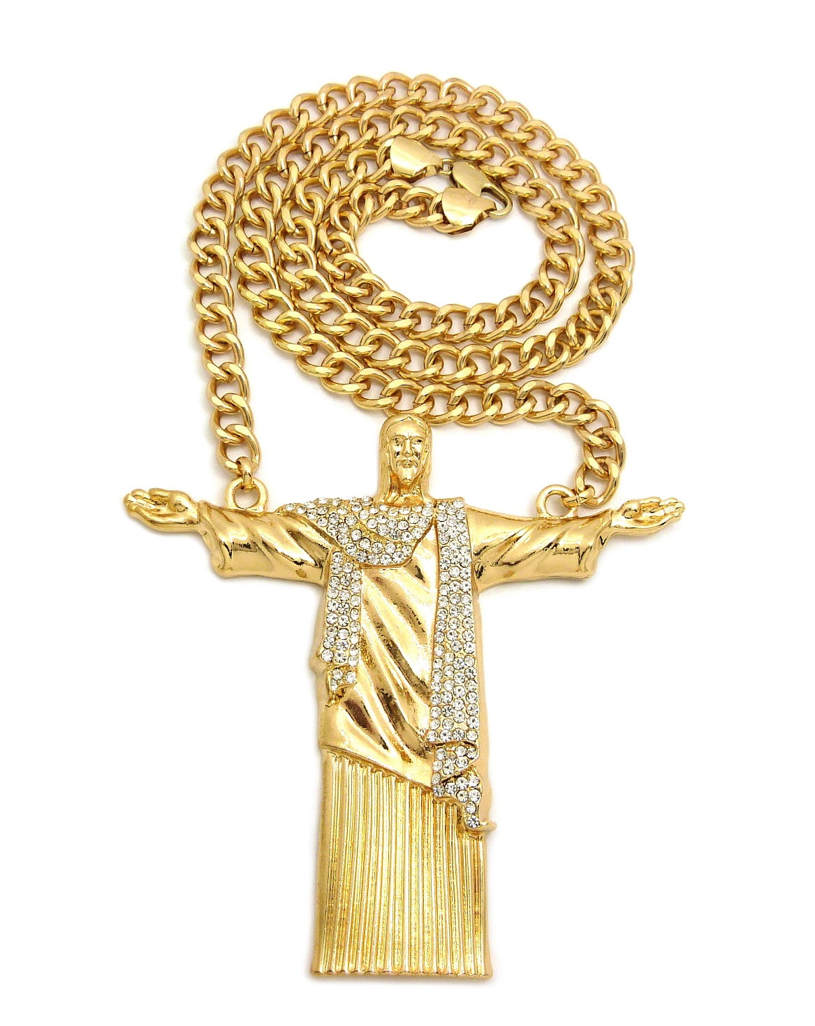 Stone Stud Christ the Redeemer Pendant 