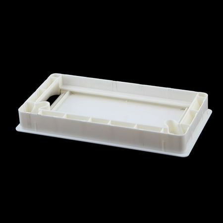 Plastic Rectangular Pc Desk Cable Grommets Wire Hole Cover Cream