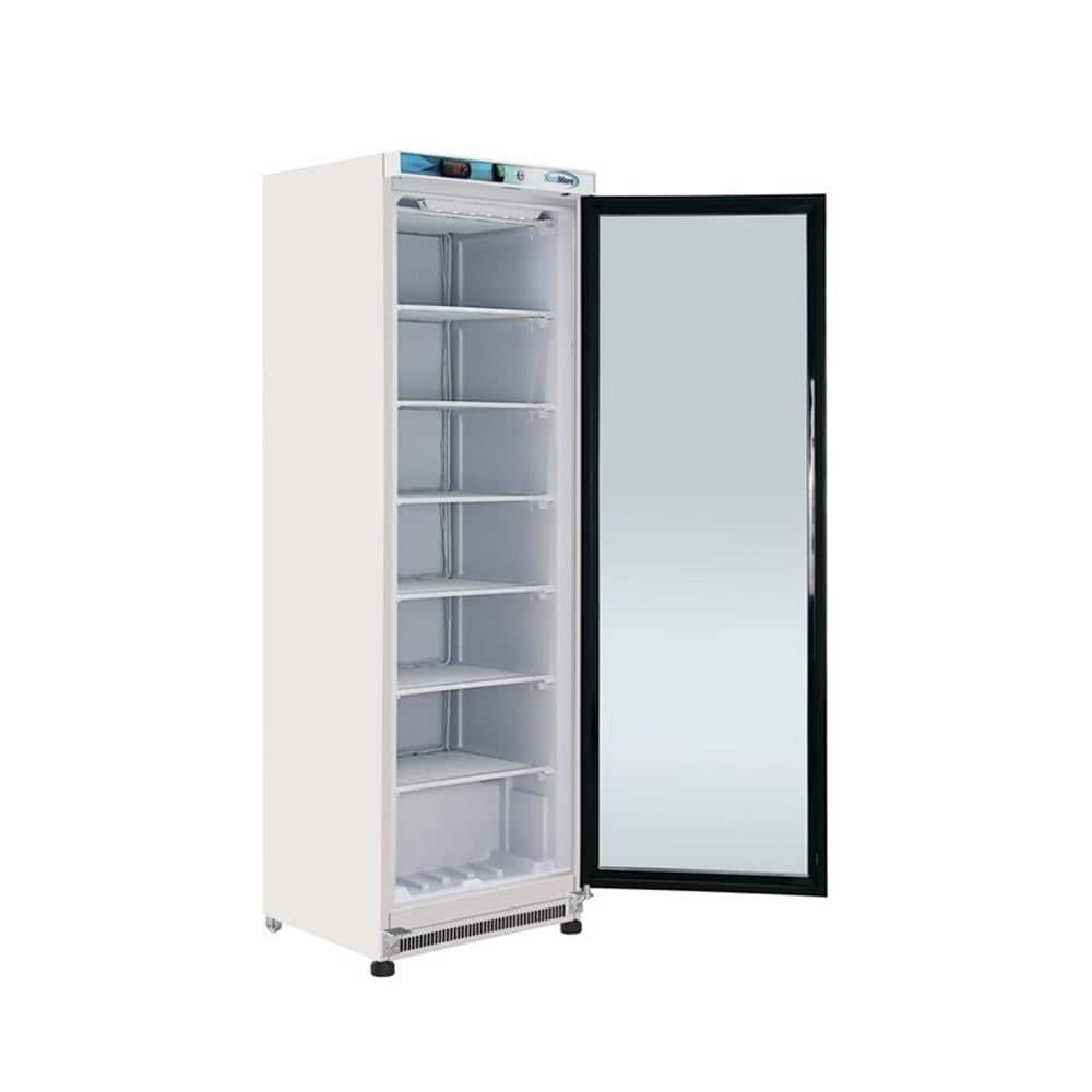 Pemberly Row 12 cu. ft. Freezer with Glass Door in White - Manual Defrost