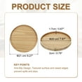 thumbnail image 2 of Uxcell Wooden Serving Tray Round Decorative Platter for Serving Food and Drinks with Stylish Design Light Brown 8.3 Inch, 2 of 5