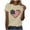 Beige#womens fourth of july tops, variant on Horse Racing Shirts for Women Summer Casual Short Sleeve Tops Funny Graphic Tees Crewneck Loose Fit Tunic Blouses 2025 Pink,S