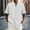 White, variant on Men's Cotton Linen Shirts, Short Sleeve Casual Beach Shirts Button Down Band Collar Comfortable Summer Tees White