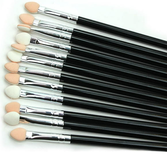 TechWave 10Pcs Makeup Double-end Eye Shadow Brush Sponge Applicator Tool Boar Brushes Super Brush Hair before Christmas Makeup Brushes Set Boar Teasing Brush Edge Dressing Hair Wavy Curl Products for